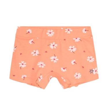 Imagem de Calcinha Boxer Infantil Cotton Laranja Neon Brandili, GG