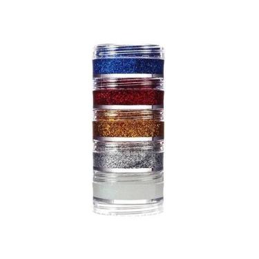 Imagem de Pintura facial glitter 5cores 4gx5 - Color Make