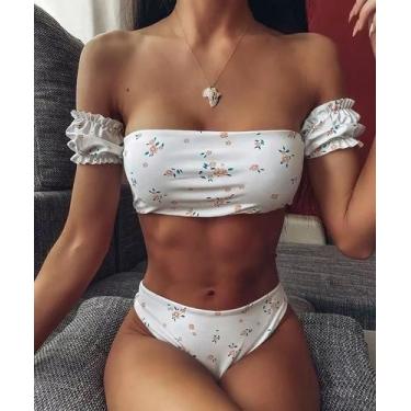 Imagem de N0260-Bikini Biquíni Bojo Cropped Asa Delta Borboleta Sexy Levanta - X