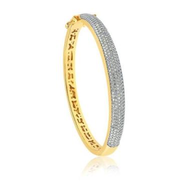 Imagem de Bracelete Feminino Com Zircônia Folheado A Ouro 18K - Radhau Joias, Ún