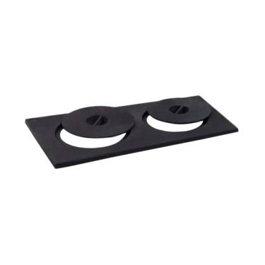 Imagem de Chapa para Fogão a Lenha 2 Bocas Libaneza 11568LB Ferro Fundido Preto 24x28x48,5cm