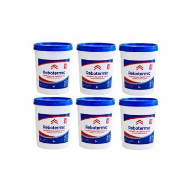 Imagem de Kit 6 Rebotermic Impermeabilizante 800g Blinda Reboco - VBrasil
