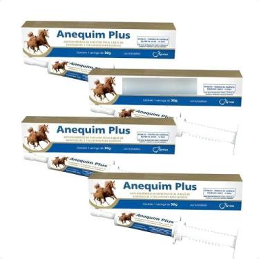 Imagem de Kit 4 Vermífugo Oral para Cavalos Anequim Plus Syntec - 30g