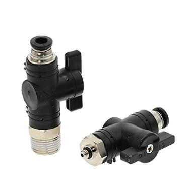 Imagem de 2pcs. BC. Válvula de esfera manual pneumática Válvula de 4-12mm empurrão na válvula de mão conector de junta rápida para girar 1/8 "3/8" 1/2" PT. Roupa masculina YYDFPIIA