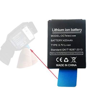 Imagem de Bateria de lítio recarregável DZ09 para relógio inteligente com capacidade de 420 MAH