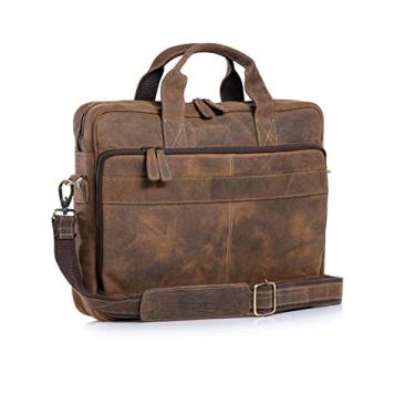 Imagem de Bolsa masculina vintage de couro marrom feita à mão Melhor bolsa carteiro para laptop para presente masculino, Distressed Tan, Large