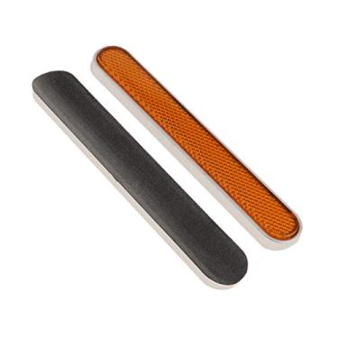 Imagem de Kesoto Fittings 1 par de refletores refletores de perna de garfo dianteiro para Harley Sportster 883 1200 plástico amarelo