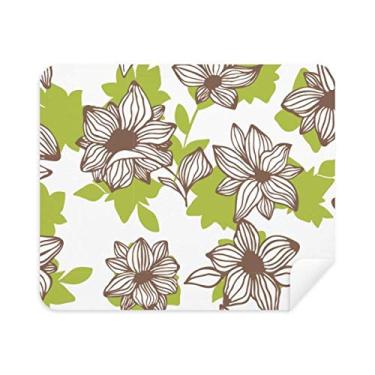 Imagem de Pano de limpeza de tinta de flor marrom claro limpador de tela 2 peças tecido de camurça