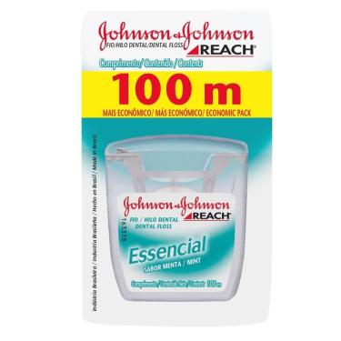 Imagem de Fio Dental J&J Reach Essencial Menta 100m