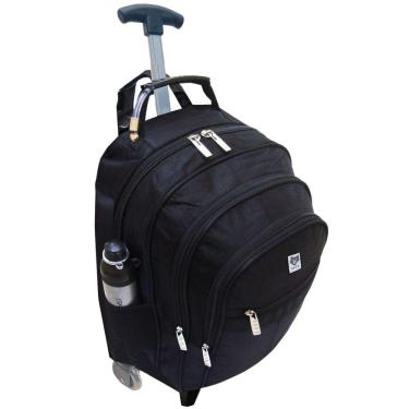 Imagem de Mochila Rodinha Roda 40 Litros Puxador Reforçado Cabo De Aço