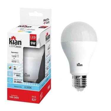 Imagem de Lampada Led 9w Bivolt A-60 6500k E-27 Kian