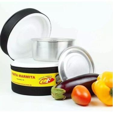 Imagem de Marmita Térmica Em Alumínio Com Isopor E Capa Removivel