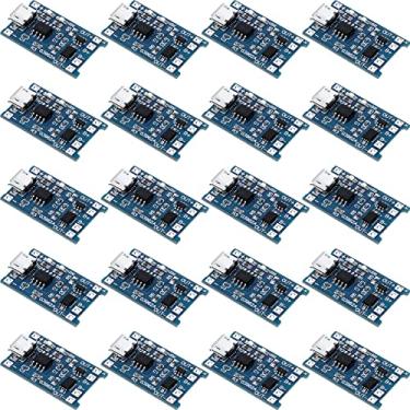 Imagem de Placa de carregamento de bateria com módulo de carregamento TP4056 da Mudder, 20 peças, com proteção de bateria 18650 BMS 5V Micro USB 1A 186 50