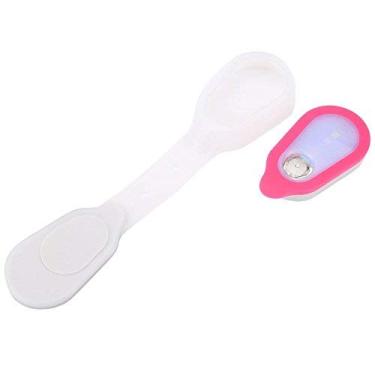 Imagem de Vbestlife 2 peças de lanterna de LED de mão livre para roupas, ímã de LED/luzes magnéticas, mini luz noturna, botão de silicone para corrida, acampamento, caminhada, caminhada com cães, corrida, escalada (rosa)