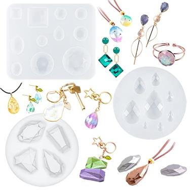 Imagem de Molde de silicone de pedra preciosa Cabochão para fabricação de joias de resina epóxi e decoração de bolos, cobertura de cupcake, artesanato de argila de polímero, 3