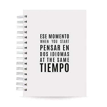 Imagem de Caderno Idiomas Espanhol x Inglês Capa Dura 125 Folhas 90g Pautado A5