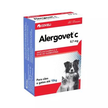 Imagem de Antialérgico Coveli Alergovet C 0,7Mg Para Cães E Gatos 10 Comprimidos