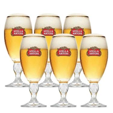 Imagem de Copo Taça Calice Cerveja Stella Artois Conjunto 06 Unidades
