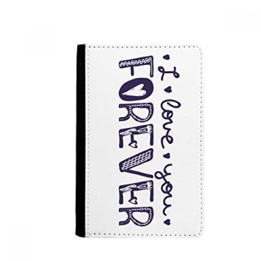 Imagem de Love You Forever Cute Quote Style Passport Holder Notecase Burse Wallet Cover Card Purse, Multicolor