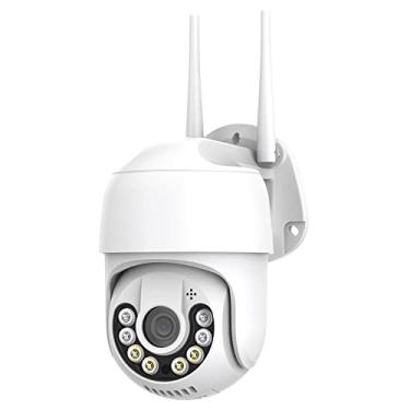 Imagem de Câmera de segurança externa PTZ, 2MP/3MP/5MP/8MP Câmera de vigilância IP WiFi doméstica com detecção de movimento de áudio bidirecional Visão noturna colorida Suporta cartão SD e armazenamento (8MP)