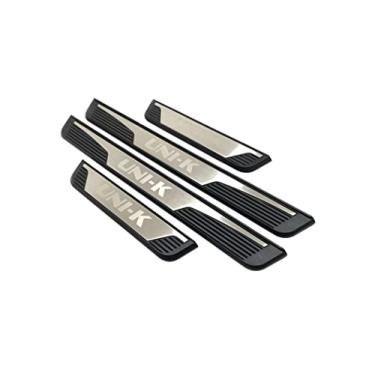 Imagem de GZBFTDH Protetor protetor de rasgo para peitoril da porta do carro, para acessórios 2022 Changan UNI-K unik, acabamento de placa de entrada de porta de plástico
