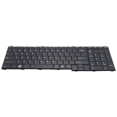 Imagem de Dosens Teclado de substituição para laptop Toshiba Satellite C650 C655 C655D C660 C675 L650 L655 L670 L675 L750 L755 Preto EUA