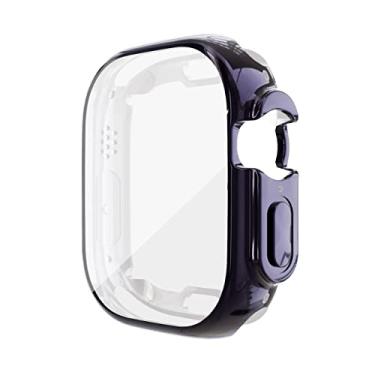 Imagem de SDUTIO Capa de tela para Apple Watch Series 8 Ultra 49mm Chapeamento TPU Protetor Bumper para Apple Watch Series 8 7 41mm 45mm Moldura de capa (Cor: Cor da Arma, Tamanho: 8 Ultra 49mm)