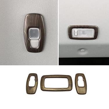 Imagem de Xodouhi Interior do carro adequado para Nissan X-Trail Rogue 2021 2022 Adesivo de acabamento de moldura de luz de leitura traseira ABS acessórios automotivos (madeira de pêssego)