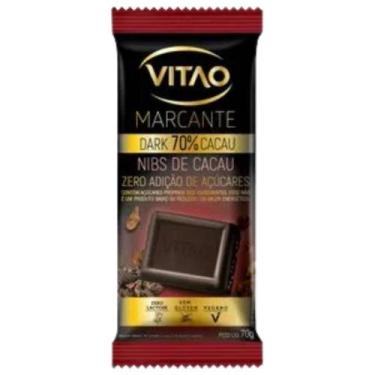 Imagem de Barra De Chocolate - Zero Açúcar - Nibs De Cacau 70% - 70G - Vitao