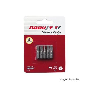 Imagem de Bits Fenda B625-S (Cartela com 5 peças) - Robust | 4mm
