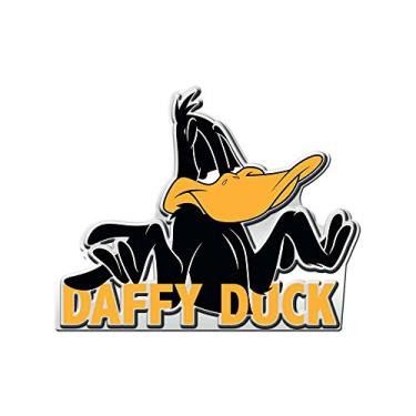Imagem de Placa Decorativa Looney Tunes Daffy Duck Preto em Metal - 35x28 cm