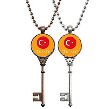 Imagem de OFFbb-USA Colar com pingente de chave mediterrâneo da Turquia, Europa, Ásia, para decoração de casal