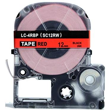 Imagem de Fita LC-4RBP Compatível Para Rotulador EPSON 12mm Vermelha