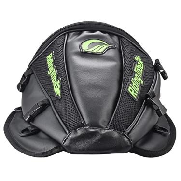 Imagem de KATUR Bolsa para tanque de banco traseiro de motocicleta, multifuncional, impermeável, de couro PU, bolsa de selim de armazenamento para motocicleta, assento traseiro, super leve, bolsa de acessórios