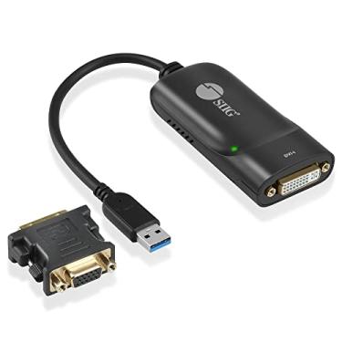 Imagem de SIIG Adaptador de Vídeo USB 3.0 para DVI com Adaptador DVI para VGA | Configuração Rápida e Fácil | Resolução de 1080p ou 2048x1152 | Compatível com Windows 11, 10, Mac M1 e M2 (JU-DV0112-S3)