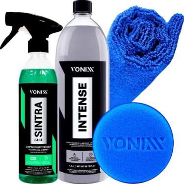 Imagem de Limpador Revitalizador Restaurador De Plásticos Internos Carro Caminhão Auto em Geral Intense 1,5L Sintra fast Pano Aplicador Vonixx