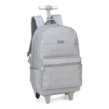 Imagem de Kit Mochila Juvenil Da Barbie Com Estojo Cinza - Luxcel