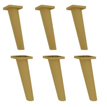 Imagem de Pés Palito Retrô - Kit com 6 unidades Multimóveis Natural