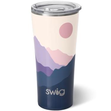 Imagem de Swig Life 22oz Tumbler, Insulated Coffee Tumbler with Lid, Cup Holder Friendly, Dishwasher Safe, Stainless Steel, Large Travel Mugs Insulated for Hot and Cold Drinks (Moon Shine)