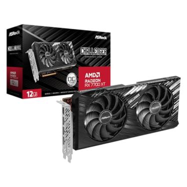 Imagem de Placa de Vídeo ASRock Radeon RX 7700 XT Challenger OC, 12GB, GDDR6, 192-Bit, Preto
