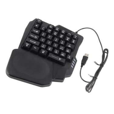 Imagem de Teclado para Jogos Com Uma Mão, à Prova D'água, Descanso para As Mãos, Teclado Preto Com Uma Mão, Jogos para Celular