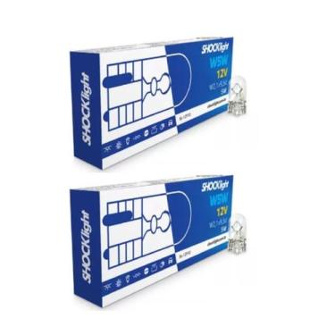 Imagem de Lâmpada Comum T10 Pingão 12v 5w W5W base W2,1x9,5d Cx C/20pç - SHOCKLI