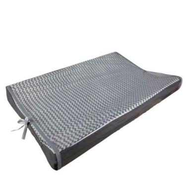 Imagem de Trocador Fralda Bebe Cômoda Americano Chevron Cinza - Luma Baby, cinza