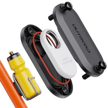 Imagem de CITYWAY Suporte para bicicleta SmartTag2, IPX8 à prova d'água, suporte para rastreador GPS para Galaxy Smart tag2, escondido sob a gaiola da garrafa ou sozinho, parafusos de segurança pretos M5