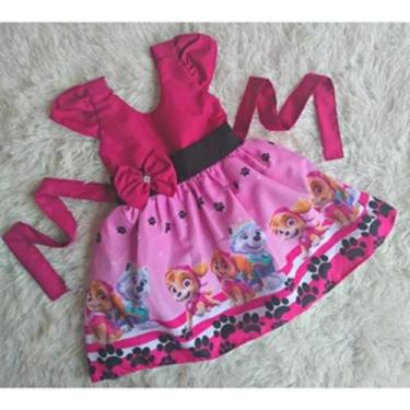 Imagem de Vestido Infantil Temático Simples Patrulha Canina - aurea, P
