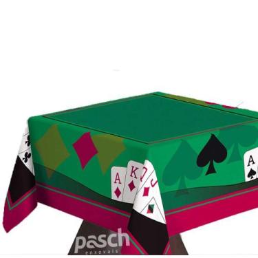 Imagem de Toalha De Mesa Jogos Baralho Aveludada Quadrada 140 x 140cm Teka