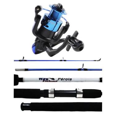 Imagem de Kit Pesca Way Fishing Molinete ONIX 4000 + Vara Pérola 1502 1,50m 12-1