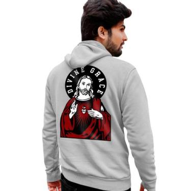 Imagem de Blusa Moletom Genuine Grit Masculino Estampado Algodão 30.1 Divine Gra