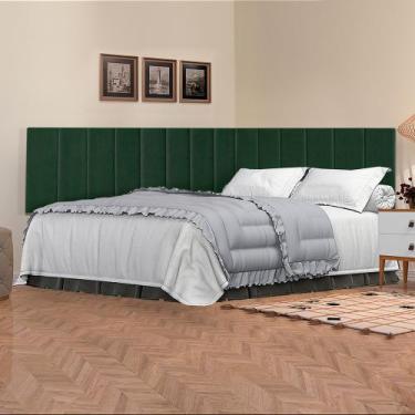 Imagem de Cabeceira em L para quarto casal cama box - proteção estofada lateral 