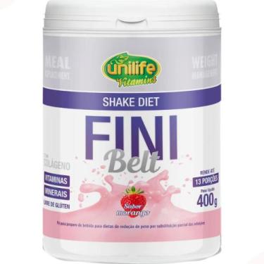 Imagem de Shake Diet com Colágeno Fini Belt Unilife 400g Morango - unilife vitam